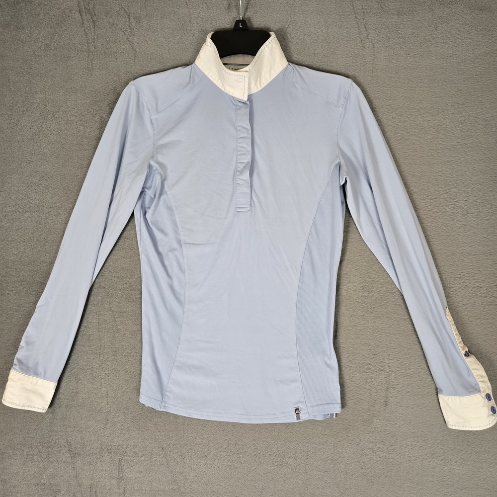 Tredstep Ireland Symphony Shirt Womens 4-6 Sport Blue Long Sleeve Top Equestrian